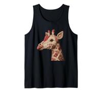 Élégant Patchwork Girafe Rouge Dentelle Vintage bohème Débardeur