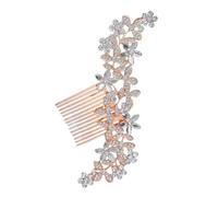 Élégant peigne à cheveux de mariée avec strass | Coiffe dorée | Confort tout au long de la journée pour les mariées et les occasions spéciales