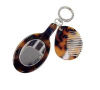 Élégant peigne en acétate porte-clés avec outil de maquillage, accessoire de sac à main, porte-clés tendance ornement pour femmes et filles