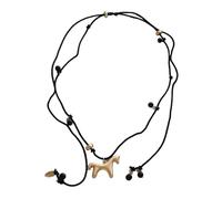 Élégant pendentif cheval en alliage et corde offrant plusieurs options de port pour élever les sens de la mode individuels, One Size, Comme décrit, Comme décrit.