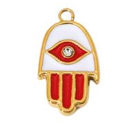 Élégant pendentif en forme de cœur avec main géométrique en acier inoxydable Bijoux 11 choix Unique œil et main pendentif, taille unique, Comme décrit, Comme décrit.