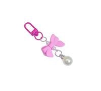 Élégant pendentif en forme de nœud pour téléphone portable avec perles de couleur bonbon - Accessoire pour téléphone portable - Accessoire tendance en acrylique pour femme et fille, taille unique