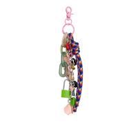 Élégant pendentif multi-usages en nylon avec chaîne de verrouillage - Accessoire de mode pour sacs à main et clés - Design unisexe