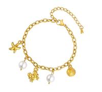 Élégant pendentif sur le thème de la mer à porter tous les jours en acier inoxydable texturé pour un usage quotidien et une fête, accessoire de poignet