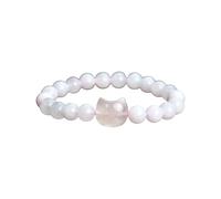 Élégant pendentif tête de chat avec perles en pierre naturelle pierres précieuses naturelles bracelet à perles cadeau d'anniversaire unique bracelets tendance pour femme, taille unique, Comme décrit