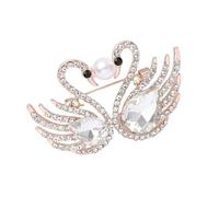 Élégant petit oiseau broches avec strass unique en forme d'oiseau épingle unisexe en alliage texture adaptée aux tenues à la mode broche en cristal pour femme, taille unique, Comme décrit