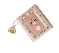 Élégant petit porte-cartes photo protège 40 cartes, album photo portable idole classeur livre avec breloque pour les collectionneurs de fans, petit classeur de rangement de cartes photo
