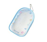 Élégant petit porte-clés en PVC pour petits effets personnels, organisateur de sac décoratif, cadeau pour enfants, porte-clés portable, pochette utilitaire sur le thème de dessin animé, Notes bleues