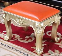 Élégant petit repose-pieds ottoman en cuir - Repose-pieds rembourré pour chambre à coucher et salon Design compact Assemblage facile Parfait pour canapé ou chaise B5