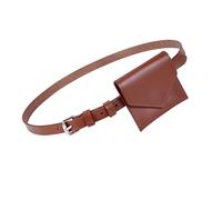 Élégant petit sac à la taille en coréen porte-monnaie tendance pour étudiants et femmes professionnelles avec sac ceinture en cuir PU accessoire de mode pour femmes, marron, Beauté de masse