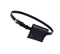 Élégant petit sac à la taille en coréen porte-monnaie tendance pour étudiants et femmes professionnelles avec sac ceinture en cuir PU accessoire de mode pour femmes, Noir , Beauté de masse