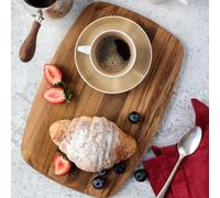 ELEGANT Planche à découper et à servir en teck 30.5 x 20 cm Ep 1.5cm TEAKHAUS