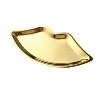 Élégant plateau en métal en forme de lèvre pour organiser des bijoux et d'autres éléments essentiels, parfait pour n'importe quelle pièce