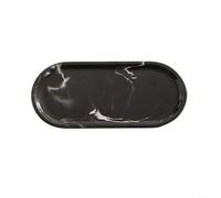 Élégant plateau en silicone pour salle de bain, organiseur multifonction pour savon et éponge (noir B)