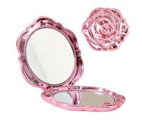 Elegant Pocket Mirror - Portable Makeup Glass for Daily Use | Abs Lens with Double Sided Reflection, Folding Mini Style, Purse Carry Convenience, Beauty Aid for Women and Girls Travel