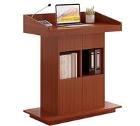 Élégant podium en bois pour église et bureau - Lutrin polyvalent avec étagère de rangement pour séminaires, conférences, débats et restaurants - Design élégant et fonctionnel