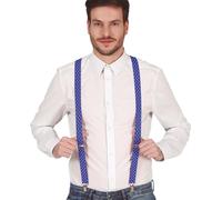 Elégant Polka Dot Bretelles Bleu Ciel Stylé Mode Structuré Rétro Chic Style Classique Haute qualité Unique Design Moderne, Couleur : Bleu