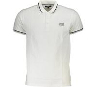 Élégant polo homme blanc avec détails contrastés et logo, taille : 2XL Couleur : Bianco