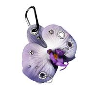Élégant porte-clés Phalaenopsis doux motif animal créatif sac à main ornement à suspendre pratique adultes facile à clipser accessoire, violet, taille unique
