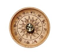 Élégant porte-encens et plateau à cendres en bois en laiton pour méditations, décoration de bureau, brûleurs en laiton