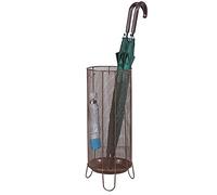 Élégant porte-parapluie rond en métal avec crochets et plateau d'égouttement. Porte-parapluie parfait pour la maison, le bureau, le couloir et l'entrée. Orga durable pour n'importe quel espace