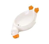 Élégant porte-savon en forme de canard en céramique pour salle de bain, cuisine, boîte auto-drainante, récipient résistant à l'eau, accessoire de salle de bain élégant