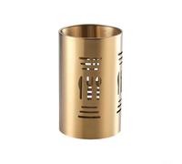 Élégant porte-ustensiles rond en acier inoxydable, organisateur parfait pour fourchettes, cuillères et baguettes, améliore le comptoir de la cuisine (doré A)