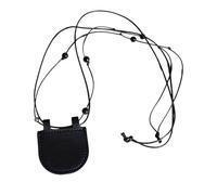 Élégant portefeuille en cuir robuste pour ranger les écouteurs et les pièces de monnaie, design pratique pour une utilisation quotidienne pratique et pochette de voyage, Noir , Taille unique