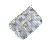 Élégant portefeuille en dentelle florale - Petit sac de rangement en polyester élégant et portable pour pièces de monnaie - Pochette essentielle de voyage, D, Taille unique