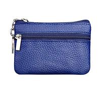 Élégant portefeuille pour femme avec compartiment à monnaie et fermeture éclair pour un rangement sûr comme sac d'accessoires élégant, bleu, Taille unique
