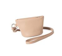 Élégant portefeuille tour de cou pour pièces de monnaie et clés en polyuréthane avec fermeture éclair pour homme et femme, support de téléphone compact, abricot, Beauté de masse