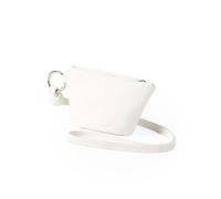 Élégant portefeuille tour de cou pour pièces de monnaie et clés en polyuréthane avec fermeture éclair pour homme et femme, support de téléphone compact, blanc, Beauté de masse