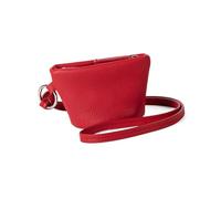 Élégant portefeuille tour de cou pour pièces de monnaie et clés en polyuréthane avec fermeture éclair pour homme et femme, support de téléphone compact, Rouge, Beauté de masse