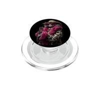 Élégant Portrait Raton Laveur Graphique Rond Rose PopSockets PopGrip pour MagSafe