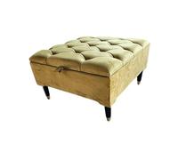 Élégant pouf pliable en velours avec couvercle - Banc de rangement polyvalent et repose-pieds pour le salon, parfait pour les jouets et les chaussures