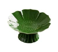 Élégant présentoir à dessert en porcelaine for une décoration intérieure moderne, vert foncé