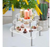 Elégant présentoir en acrylique pour gâteaux, vitrine pour mariage et événements spéciaux (L)