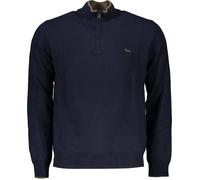 Elégant pull-over bleu pour hommes avec fermeture éclair et détails contrastés, taille : 2XL Couleur : Blu