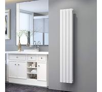 ELEGANT Radiateur plat, 1600 x 308 mm, blanc, double couche, raccord central, radiateur plat moderne