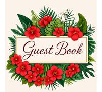 Elegant red flower - Wedding Guest Book