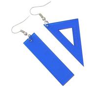 Élégant règle féminine Solding Earring Creative Rule Earbob Office Office Office Office adapté aux ornements d'anniversaire d'anniversaire