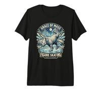 Elegant Rhino Ironic Patineur à Glace Animal T-Shirt Haut de Gamme