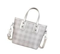 Élégant sac à bandoulière bicolore avec sangle réglable Composition PU résistant à l'eau pour un sac à bandoulière réglable étanche au quotidien, Argenté., One Size