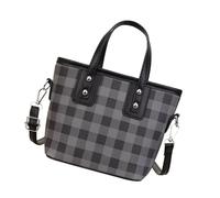 Élégant sac à bandoulière bicolore avec sangle réglable Composition PU résistant à l'eau pour un sac à bandoulière réglable étanche au quotidien, Noir , One Size