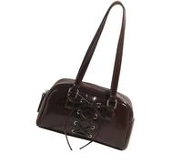 Élégant sac à bandoulière en cuir PU avec motif de ballet et nœuds noués Underamr Sacs à main pour un usage quotidien par Trendy Women Office Lady Sac à main, Couleur café., One Size