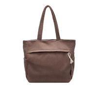 Élégant sac à bandoulière en toile pour femme - Grand sac à main pour le rangement quotidien essentiel des professionnels et des étudiants - Sac de travail, marron, One Size