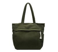 Élégant sac à bandoulière en toile pour femme - Grand sac à main pour le rangement quotidien essentiel des professionnels et des étudiants - Sac de travail, Vert, One Size