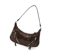Élégant sac à bandoulière pratique en polyuréthane avec sangle réglable pour un usage quotidien et événement, café