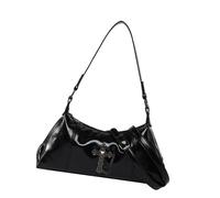 Élégant sac à bandoulière pratique en polyuréthane avec sangle réglable pour un usage quotidien et événement, Noir , One Size