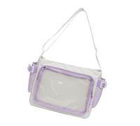 Élégant sac à bandoulière transparent de couleur unie pour les étudiants et les amateurs de mode assistant aux activités de club Ita Bag, blanc/violet, One Size